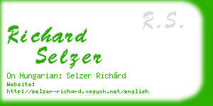 richard selzer business card