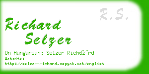 richard selzer business card